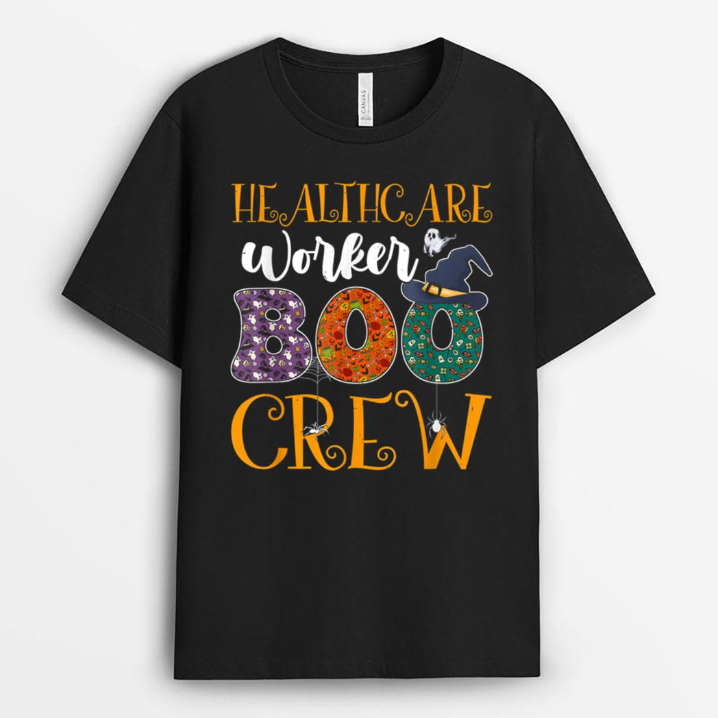Healthcare Worker Boo Crew Nurse Halloween Ghost Costume T-Shirt
