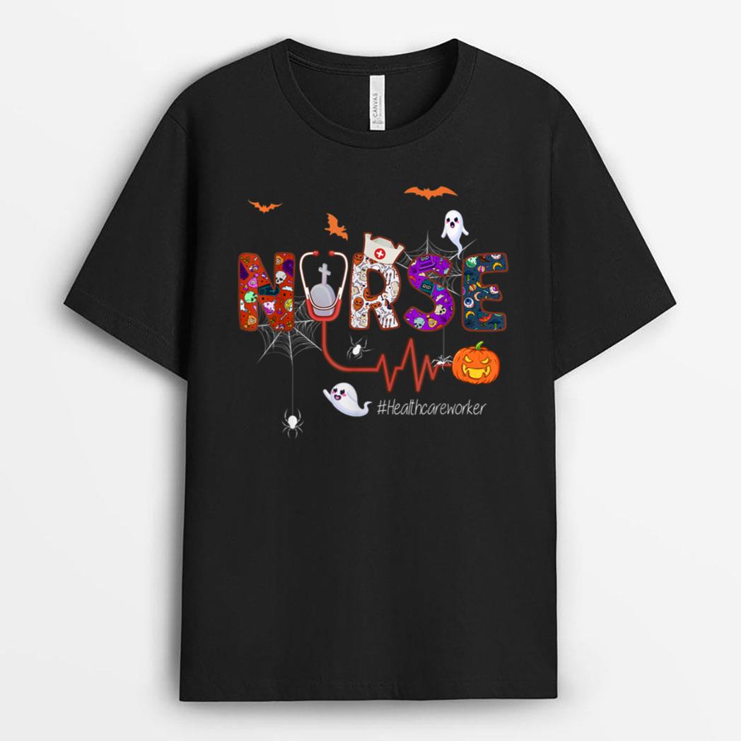 Healthcare Worker Nurse Nursing Scary Halloween Costume T-Shirt