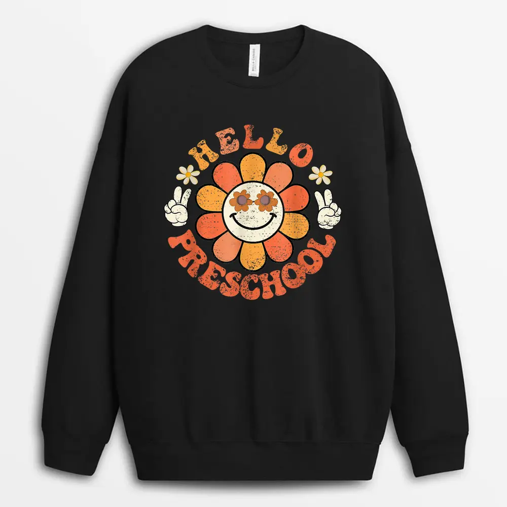Hello 4th Grade Teacher Boys And Team Fourth Grade Girls Sweatshirt - Black