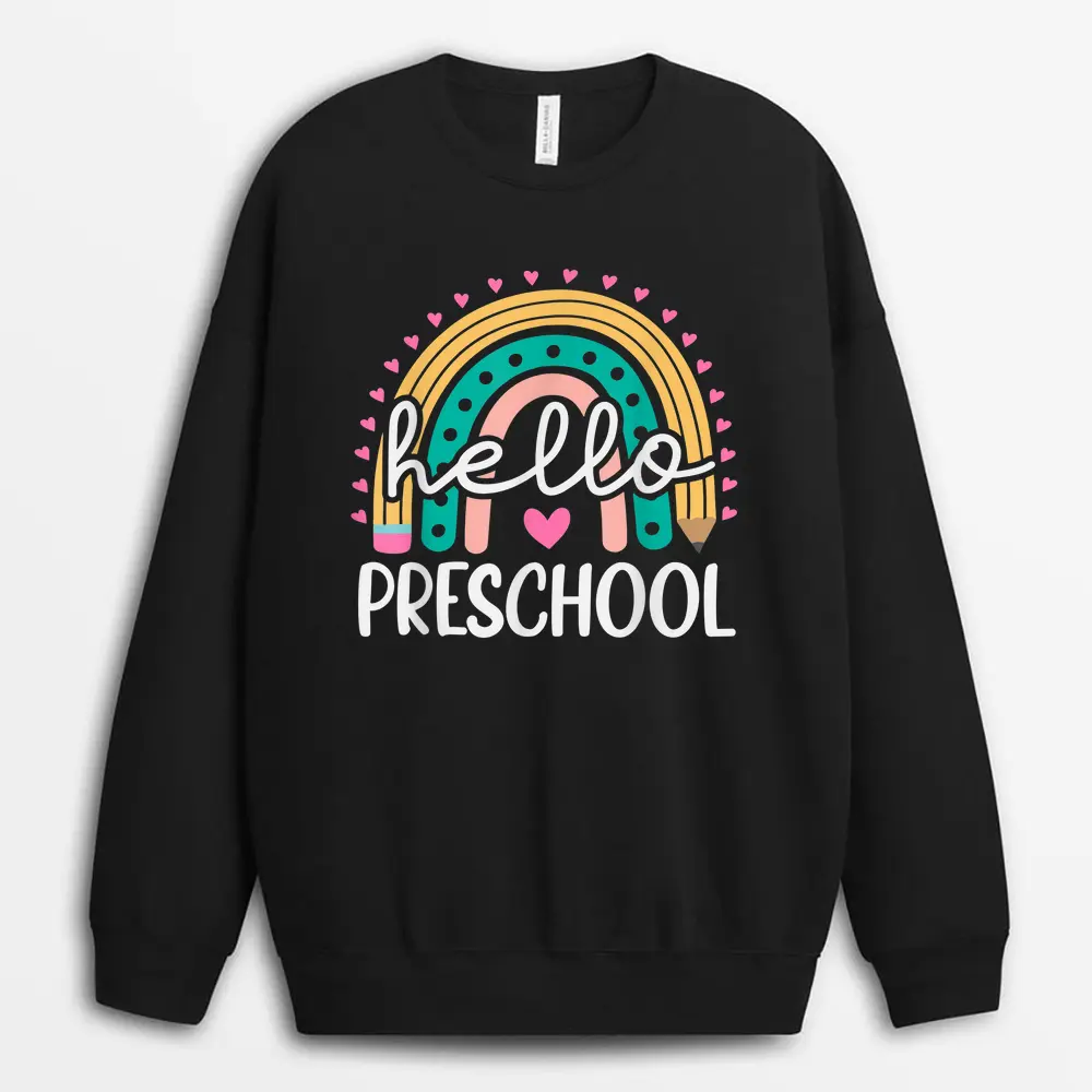 Hello Third Grade Back To School Team 3rd Graders Teachers Sweatshirt - Black