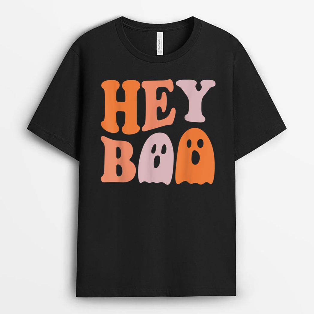 Hey Boo Funny Ghost Halloween Ghost T-Shirt