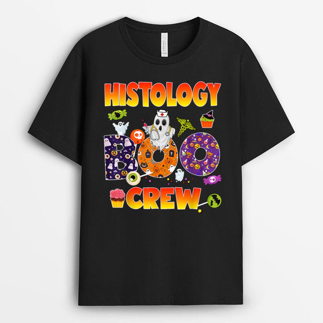 Histology Boo Crew Halloween Ghost Costume Matching T-Shirt