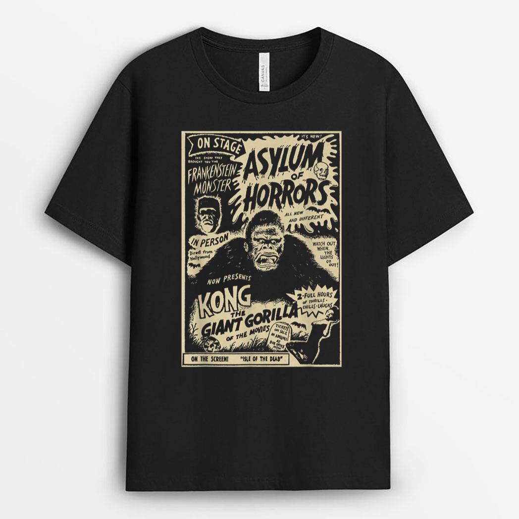 Horror Movie Monster Vintage Halloween Asylum of Horror T-Shirt