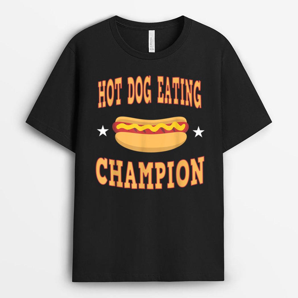 Hot Dog Eating Champion Funny T-Shirt