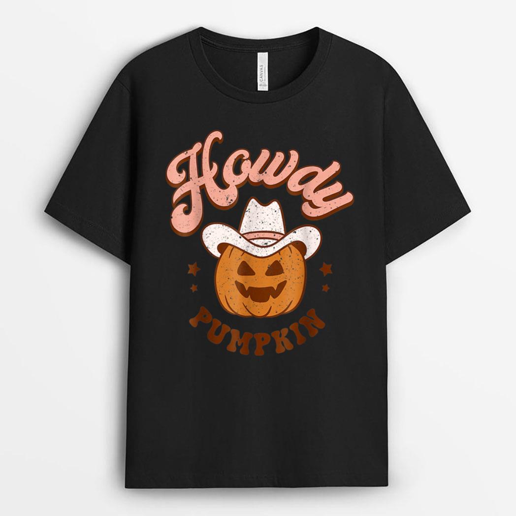 Howdy Pumpkin Rodeo Western Country Fall Southern Halloween T-Shirt