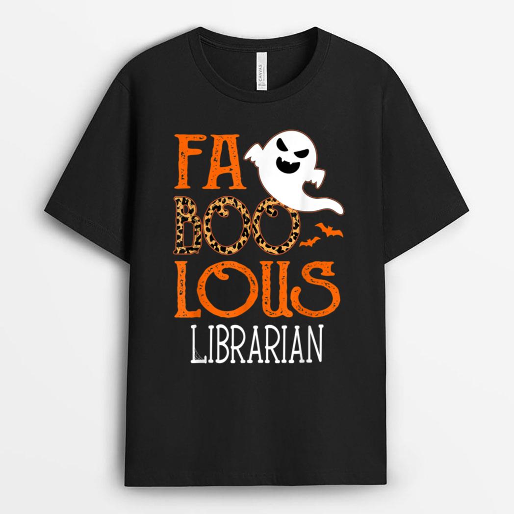 I am a faboolous Librarian on Halloween Party Funny Ghost T-Shirt