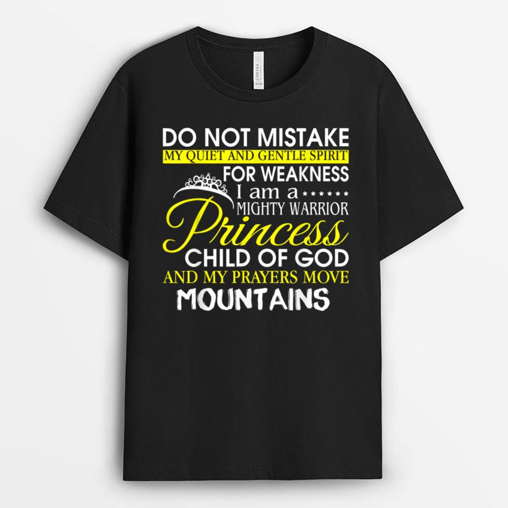 I Am A Mighty Warrior Princess Child Of God T-Shirt