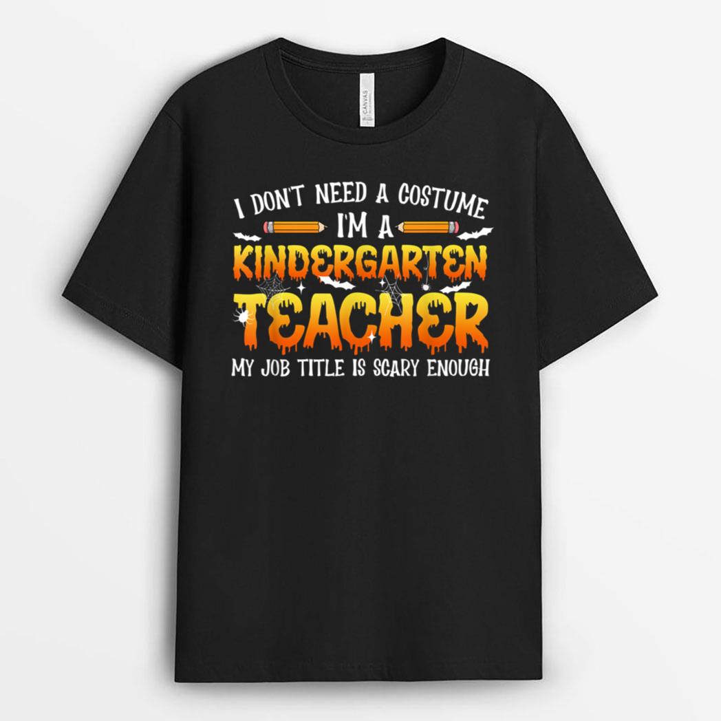 I Don't Need A Costume I'm A Kindergarten Teacher Halloween T-Shirt
