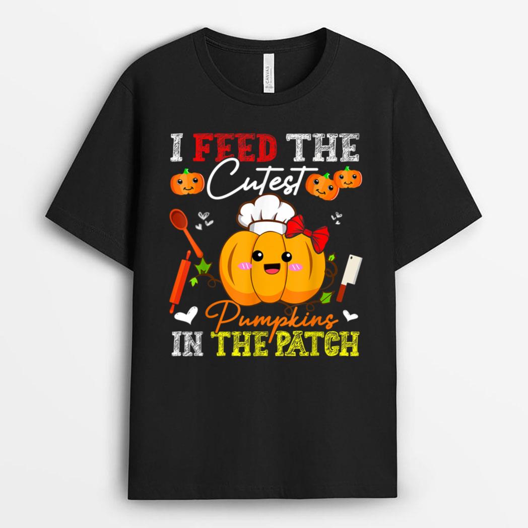I Feed The Cutest Pumpkins Thanksgiving Pumpkins Lunch Lady T-Shirt