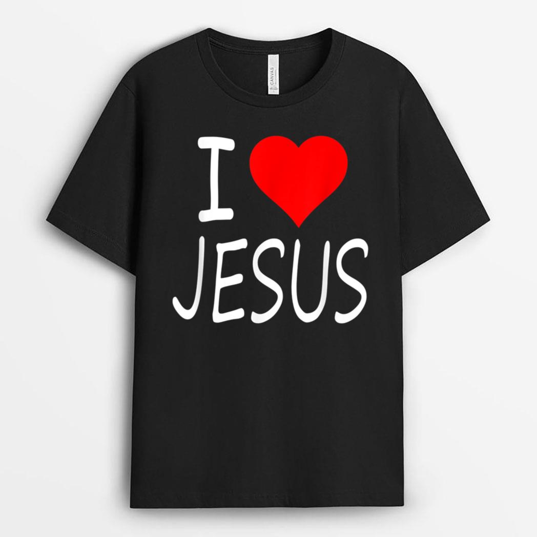 I love Jesus - Cross - Christian religious - God - Jesus4m3 T-Shirt