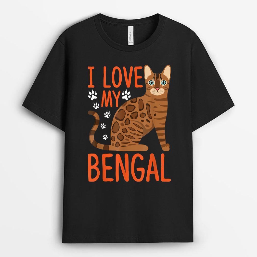 I Love My Bengal Bengal cat Costume Bengal Cat T-Shirt