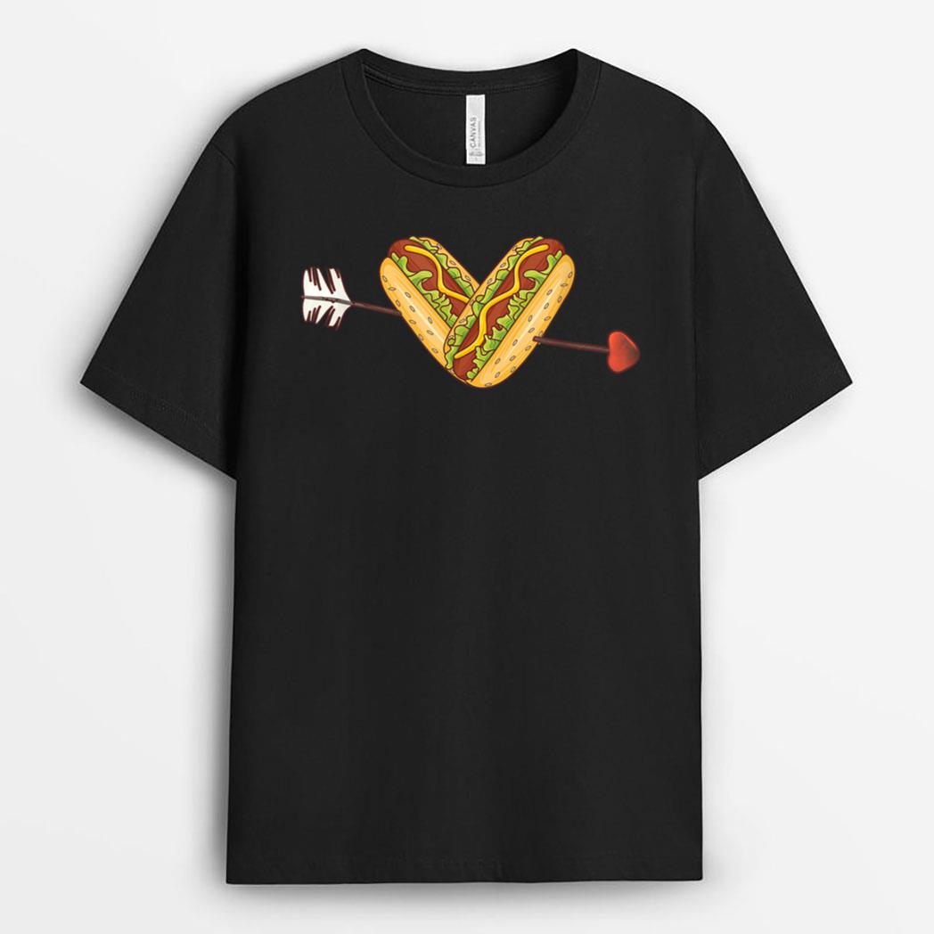 I Love Weiners Hotdogs Arrow Frankfurter Frank Sausage Bun T-Shirt