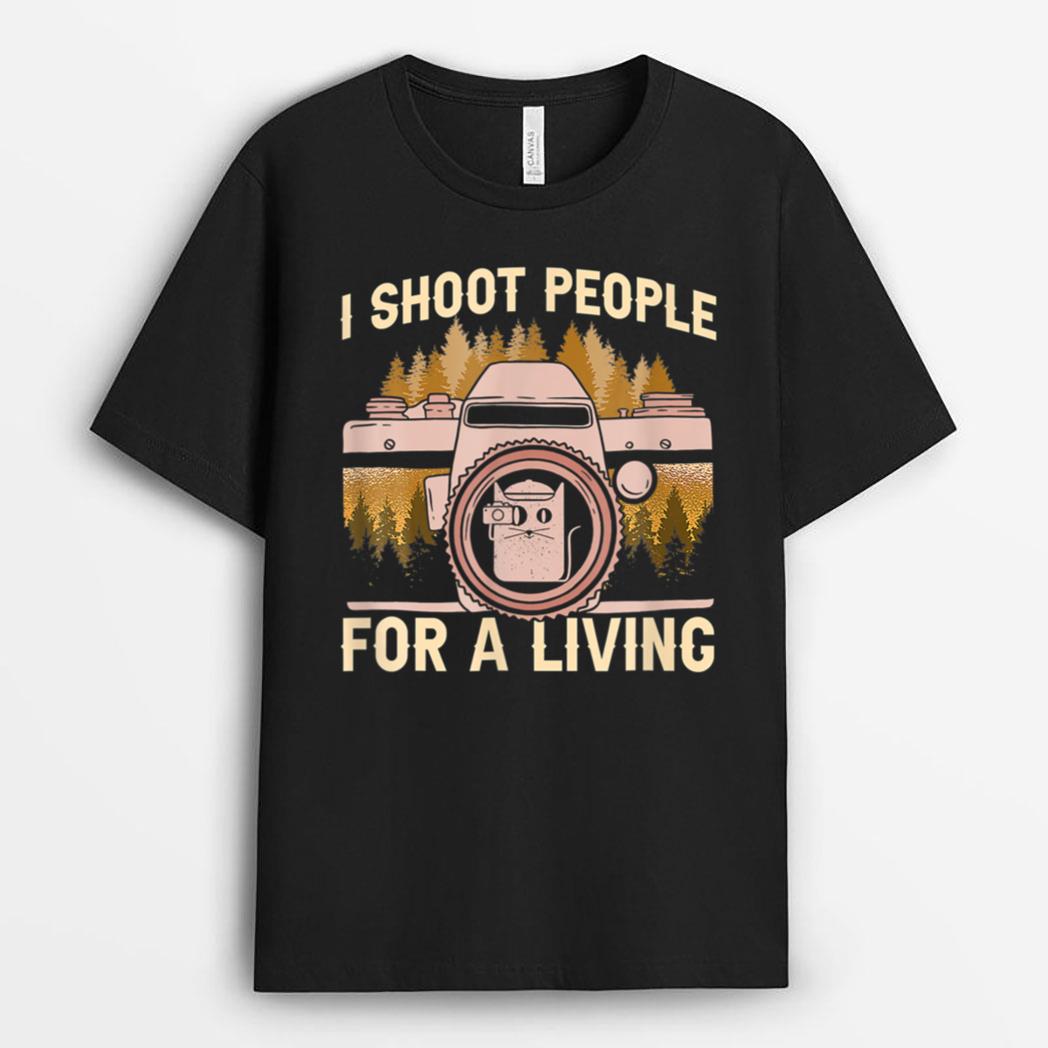 I Shoot People For A Living Photography Cat Photographer T-Shirt