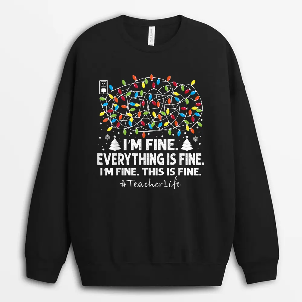 I'm A Proud Mom Of A Freaking Awesome Teacher Mother's Day Sweatshirt - Black