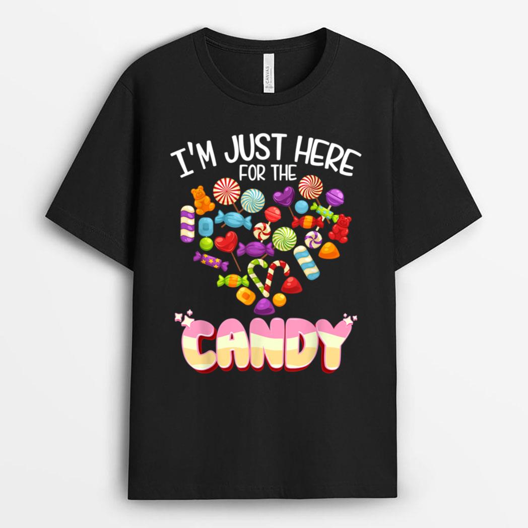 I'm Just Here For The Candy Halloween Cute Lollipop Sweet T-Shirt
