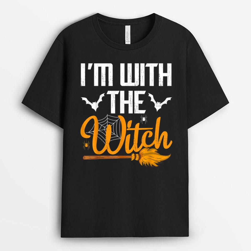 I'm With The Witch Funny Halloween T-Shirt