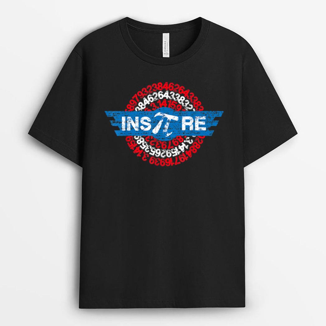Inspire Math Superhero Pi Day Mathematics Teacher Nerd Geek T-Shirt