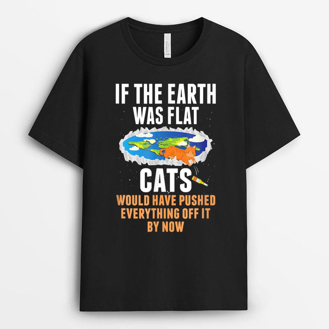 It S Flat Earth Cat Kitten Science Conspiracy Flat Earther T-Shirt