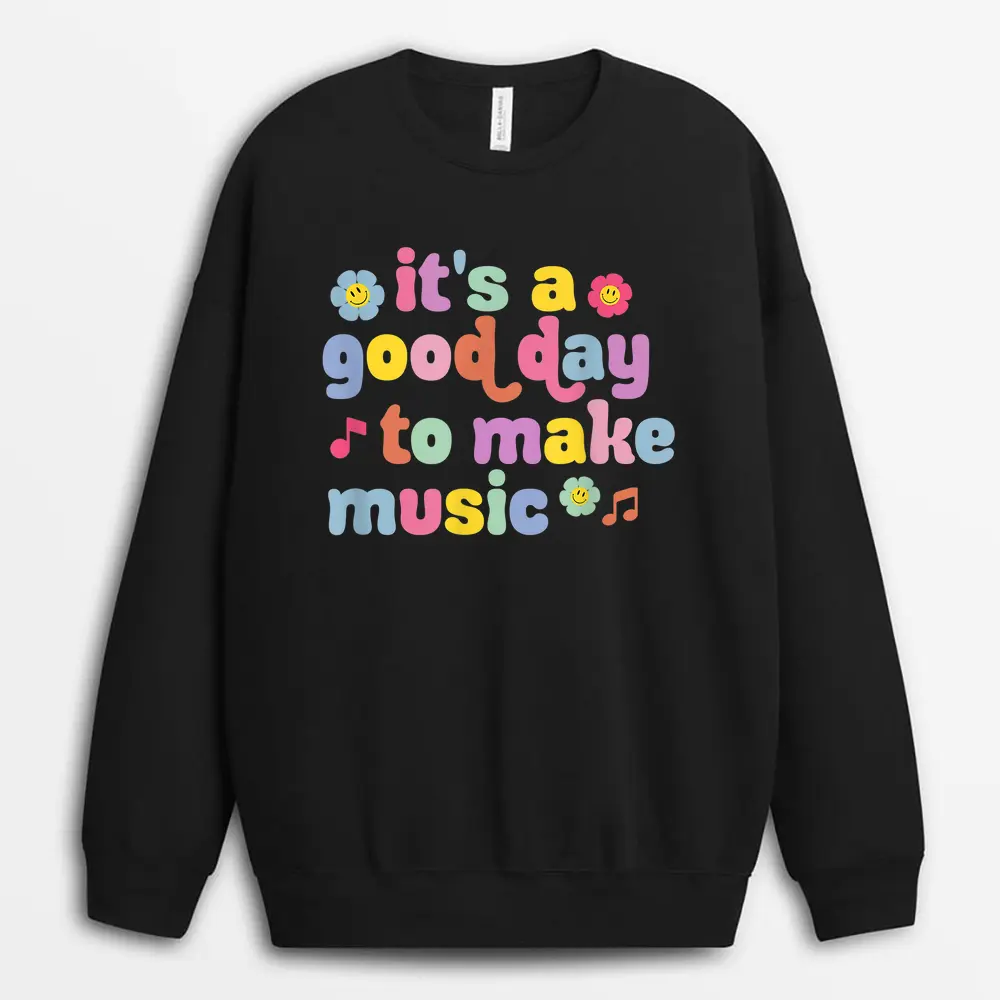 It's A Good Day To Exercise PE Teacher Funny Gym Exercise Sweatshirt - Black
