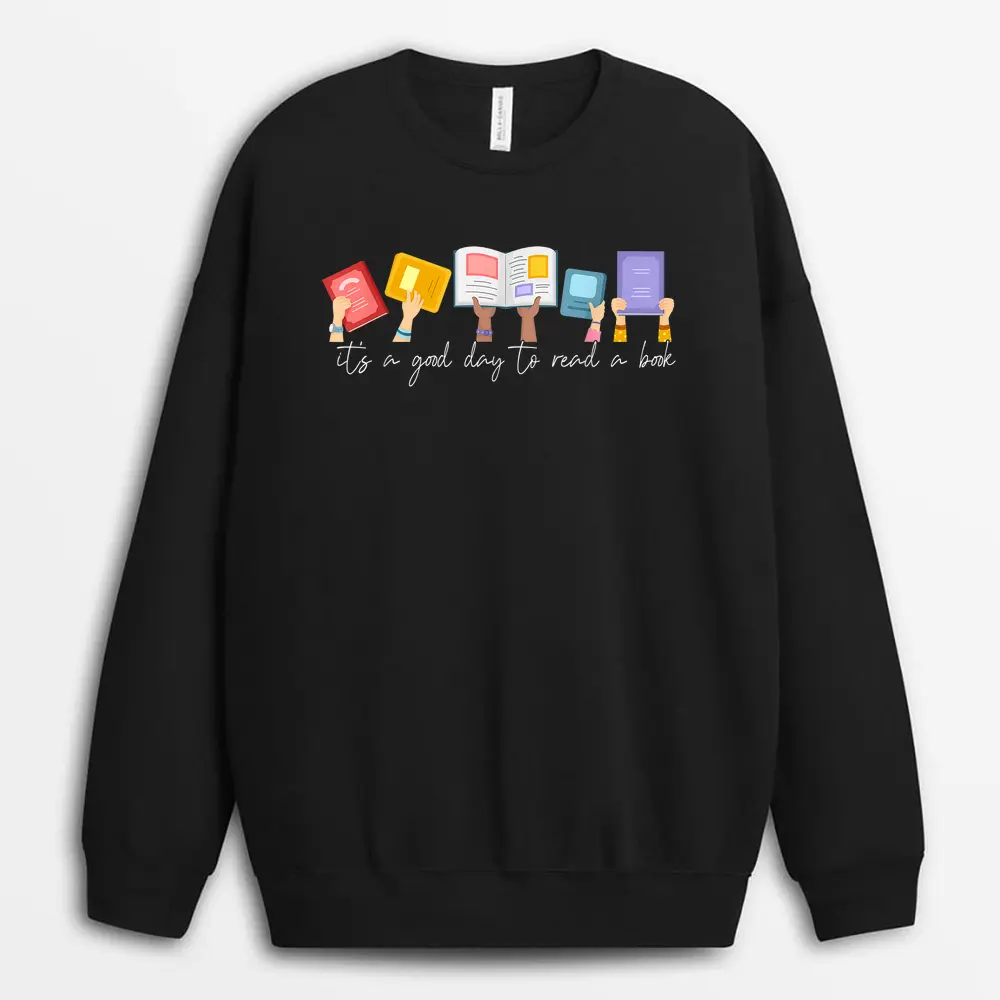 It's A Good Day To Teach Fifth Grade Teacher Boho Sweatshirt - Black