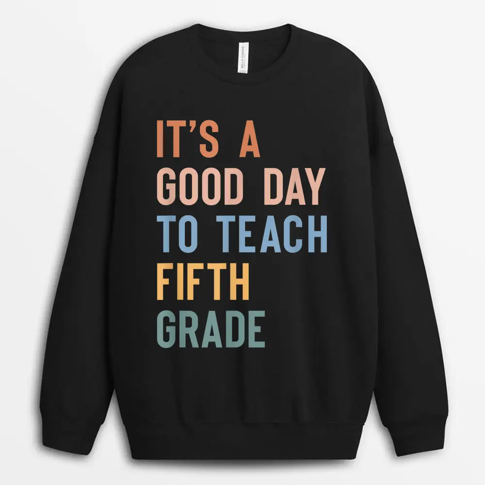Its A Good Day To Teach Tiny Music Teacher Rainbow Sweatshirt - Black