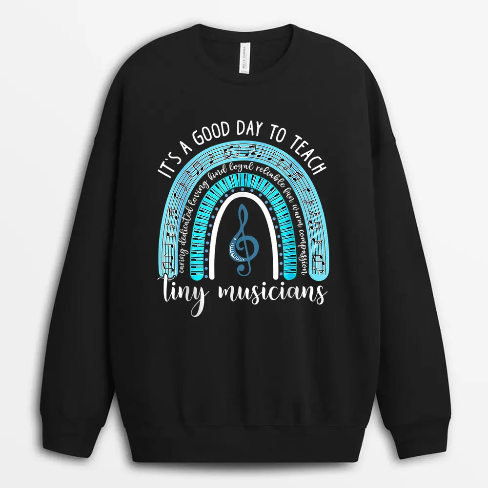 It's Beautiful Day For Learning Retro Teacher Students Sweatshirt - Black