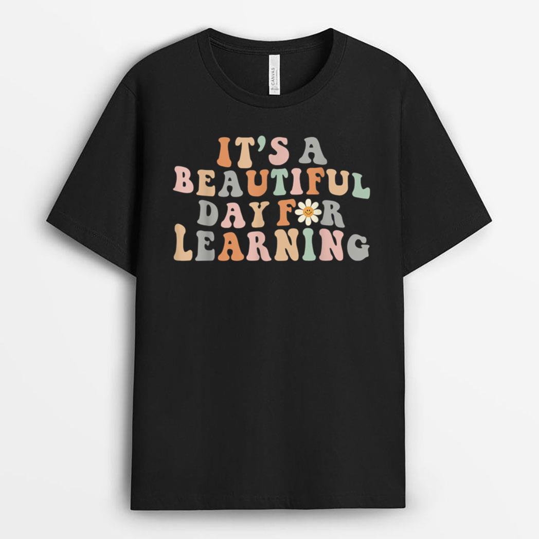 It's Beautiful Day For Learning Retro Teacher Students Women T-Shirt