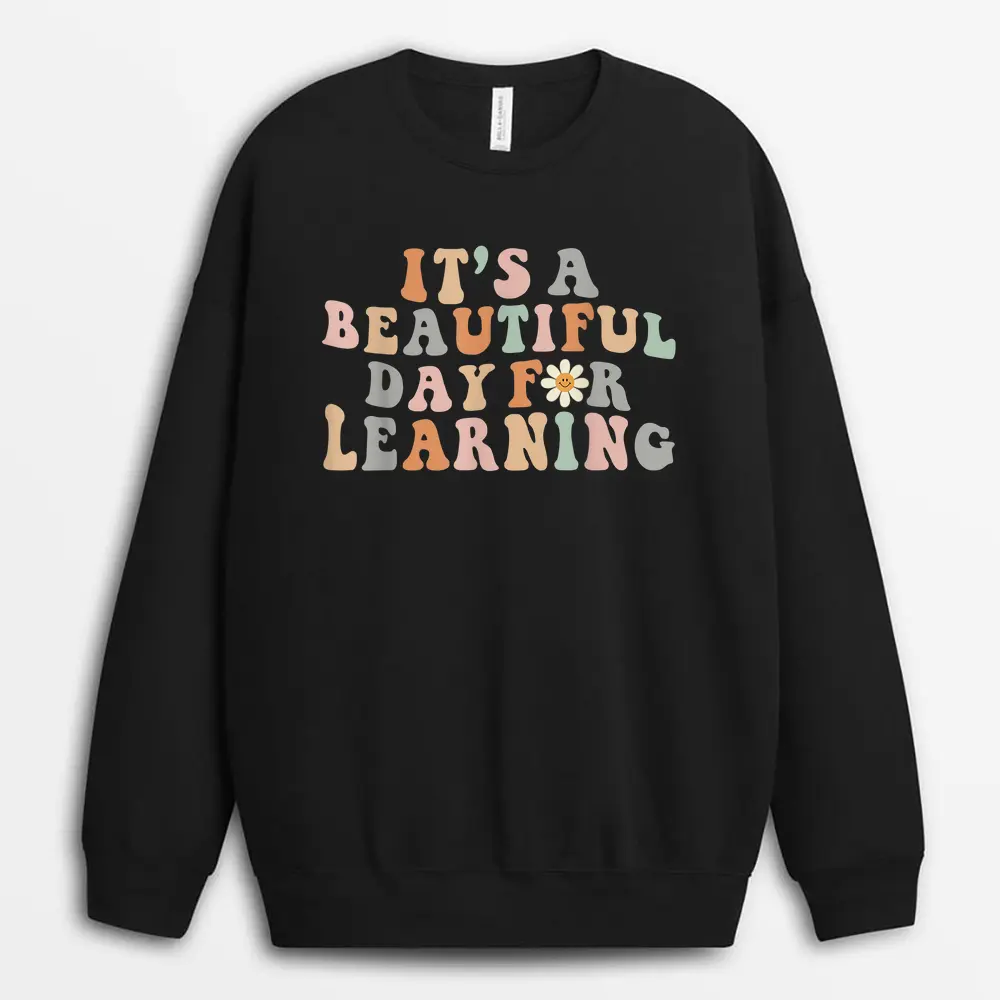 Its A Good Day To Teach Tiny Music Teacher Rainbow Sweatshirt - Black