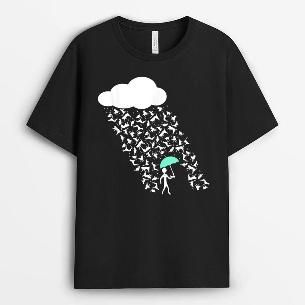 It's Raining Cats and Dogs  Cute Funny Canine Feline Lover T-Shirt