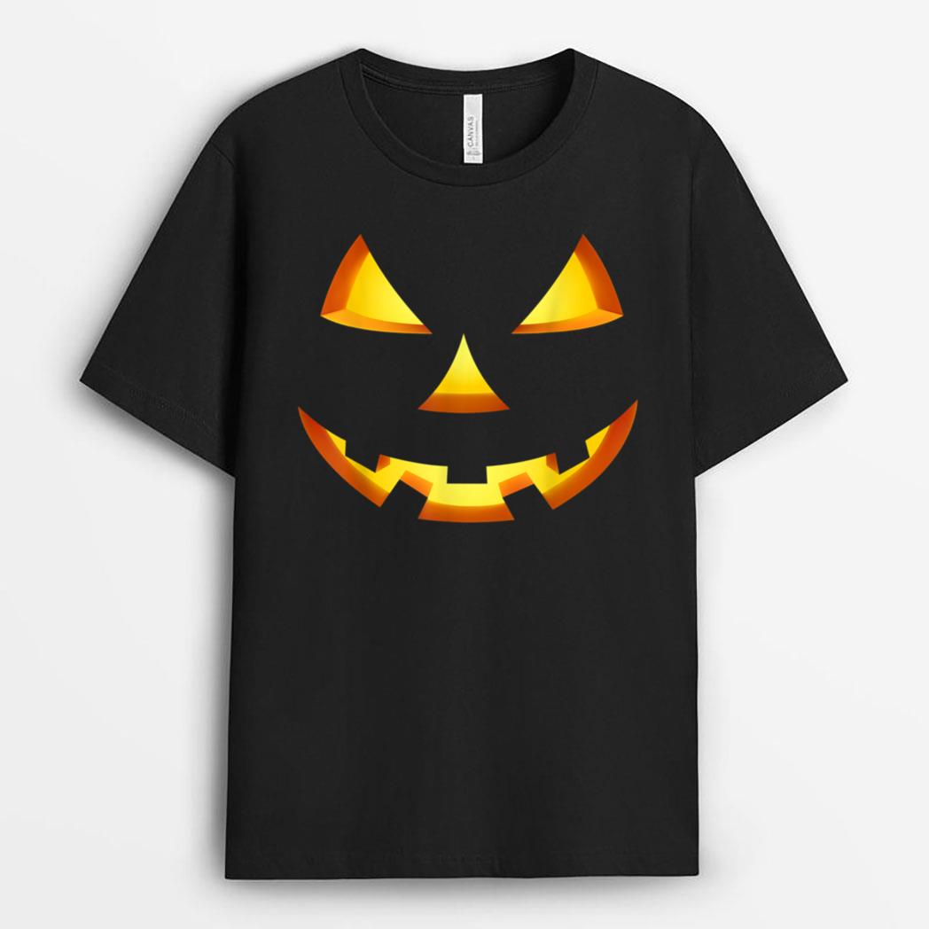 Jack O Lantern Halloween DIY Costume Pumpkin Face T-Shirt