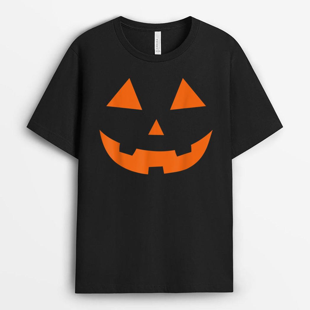 Jack o Lantern pumpkin face easy halloween costume T-Shirt