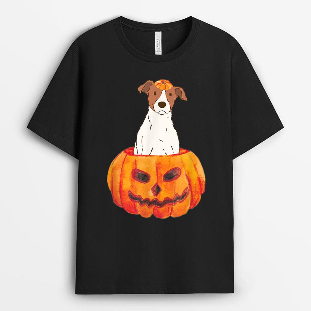 Jack Russell Terrier Pumpkin Dog Halloween T-Shirt