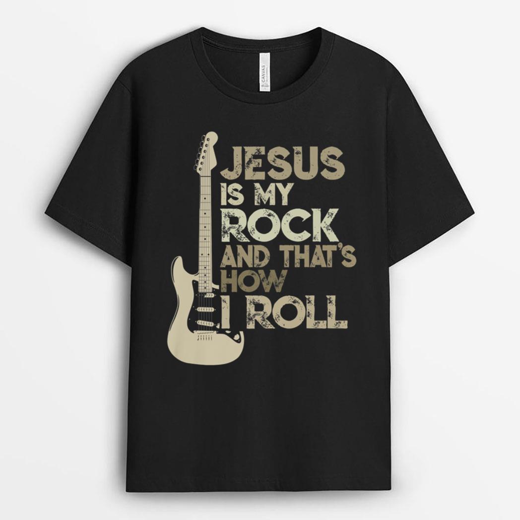 Jesus Is My Rock And That Is How I Roll Tshirt Christian Premium T-Shirt