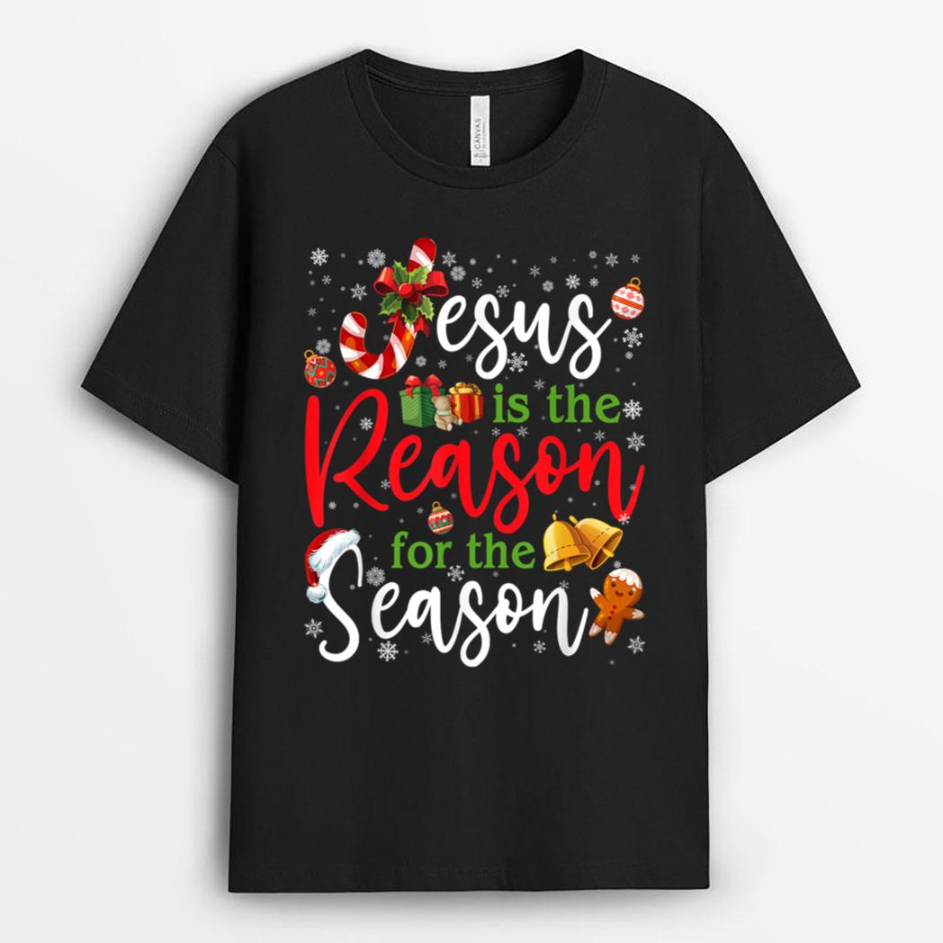 Jesus Is The Reason For The Season Candy Christmas Pajamas T-Shirt