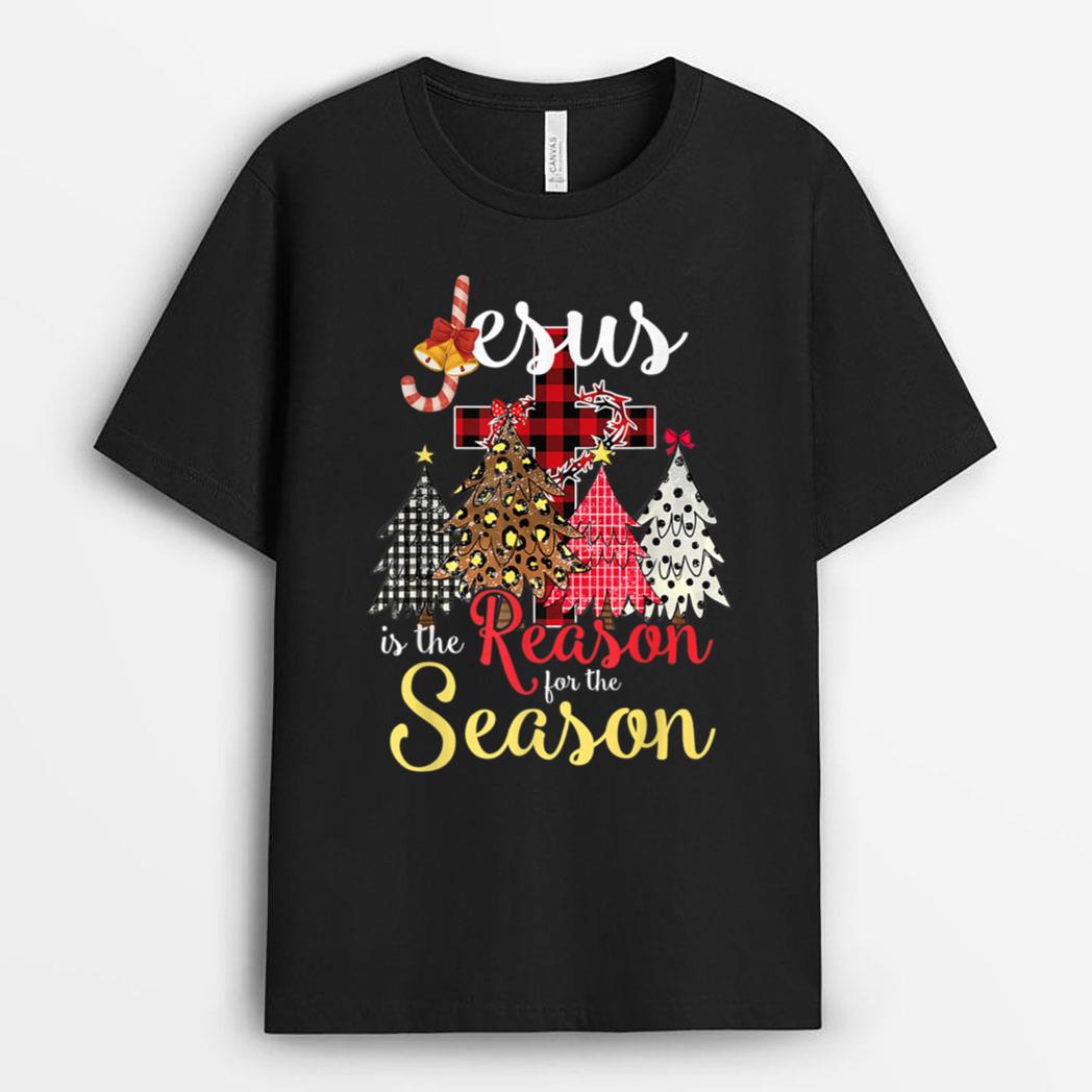 Jesus Is The Reason For The Season Tree Christian Christmas T-Shirt