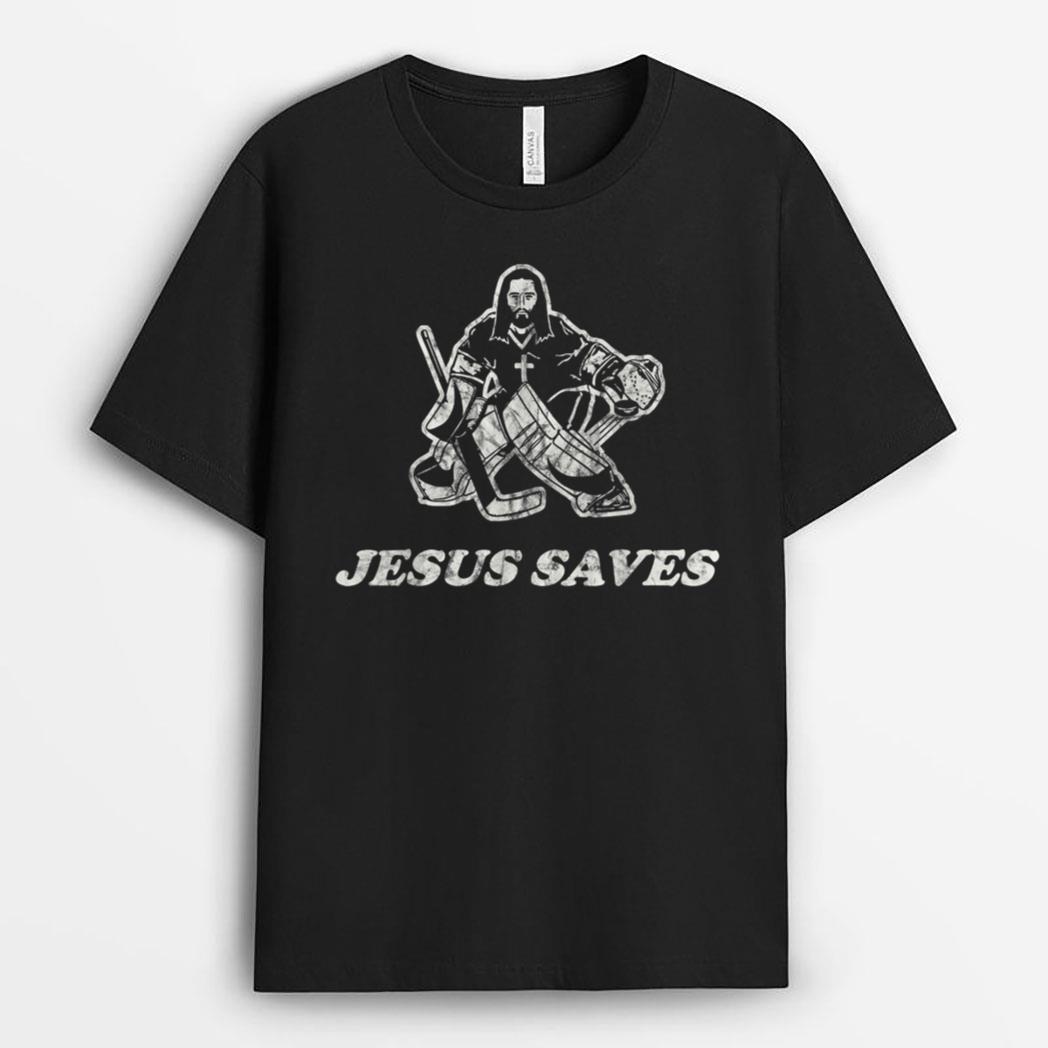 Jesus Saves Hockey Goalie T-Shirt