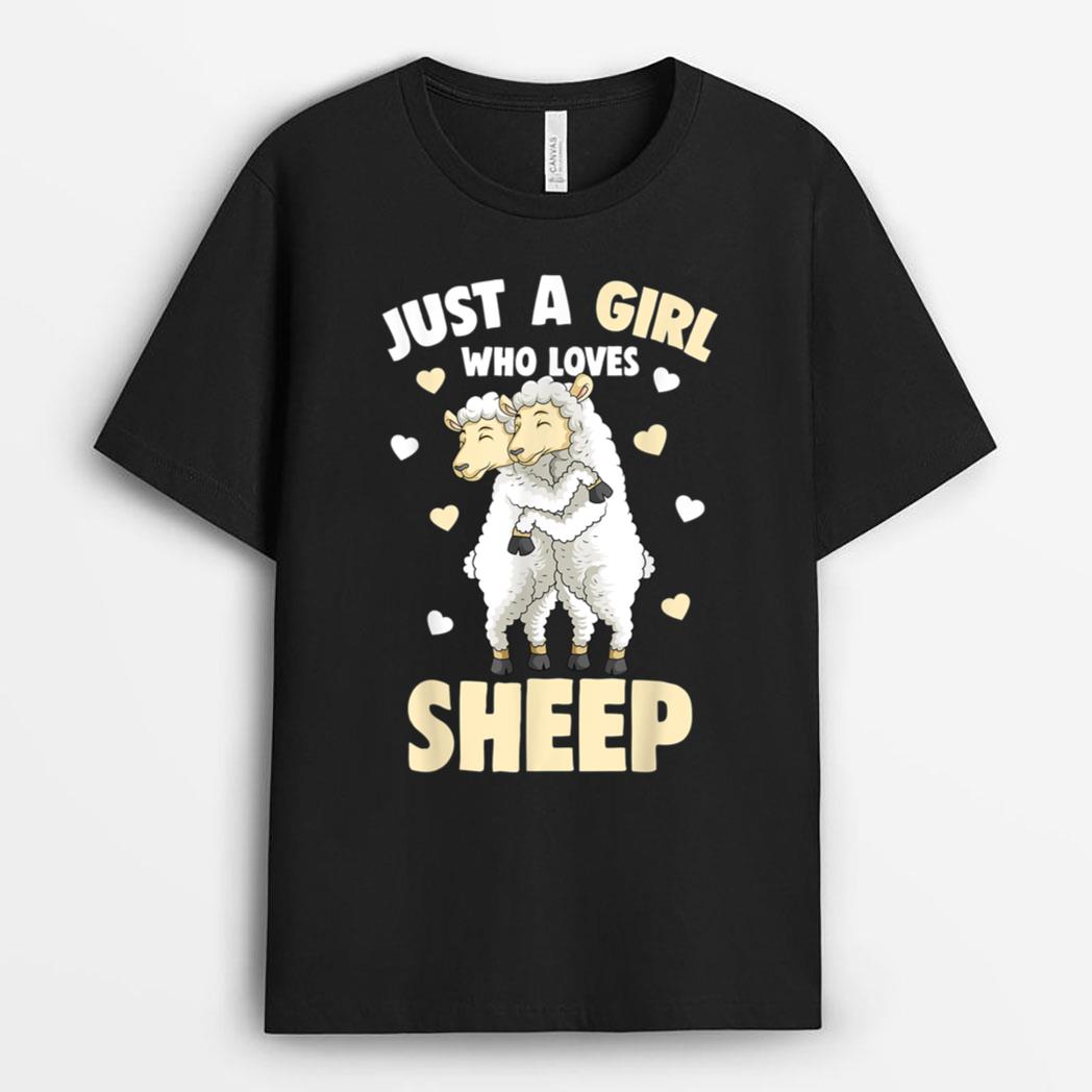 Just A Girl Who Loves Sheep - Sheep Herder Farmer T-Shirt