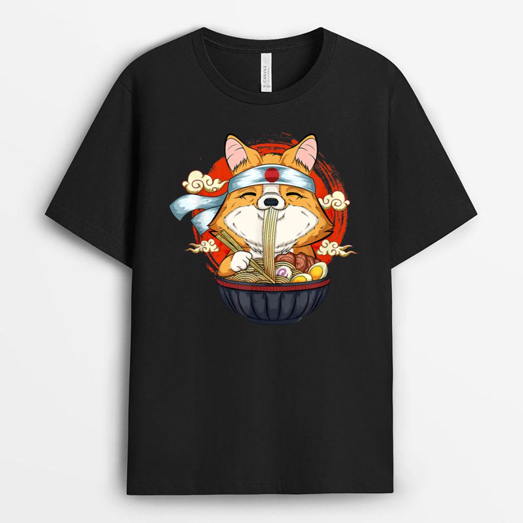 Kawaii Cat Ramen Japanese Black Anime Gift T-Shirt