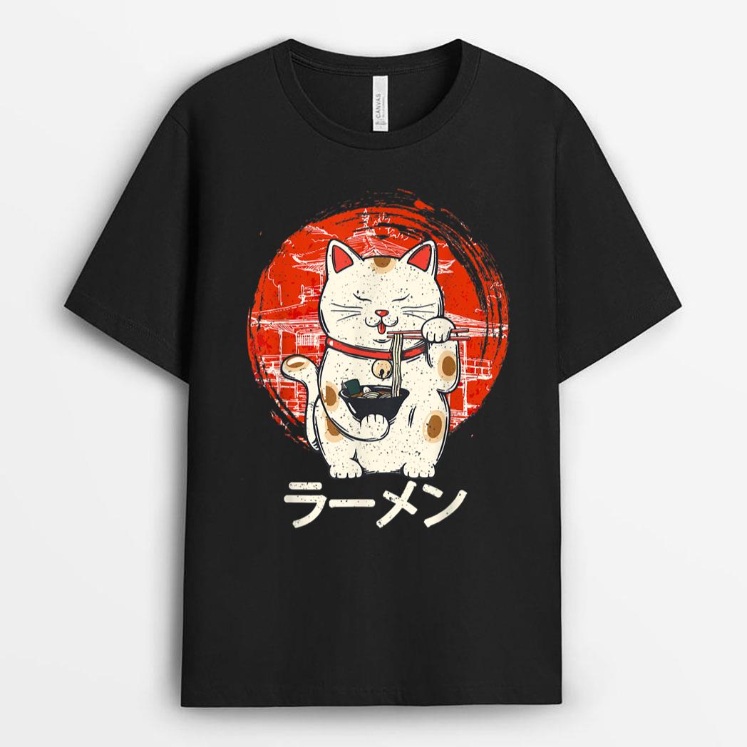 Kawaii Ramen Cute Anime Dog Corgi Japanese Noodles T-Shirt