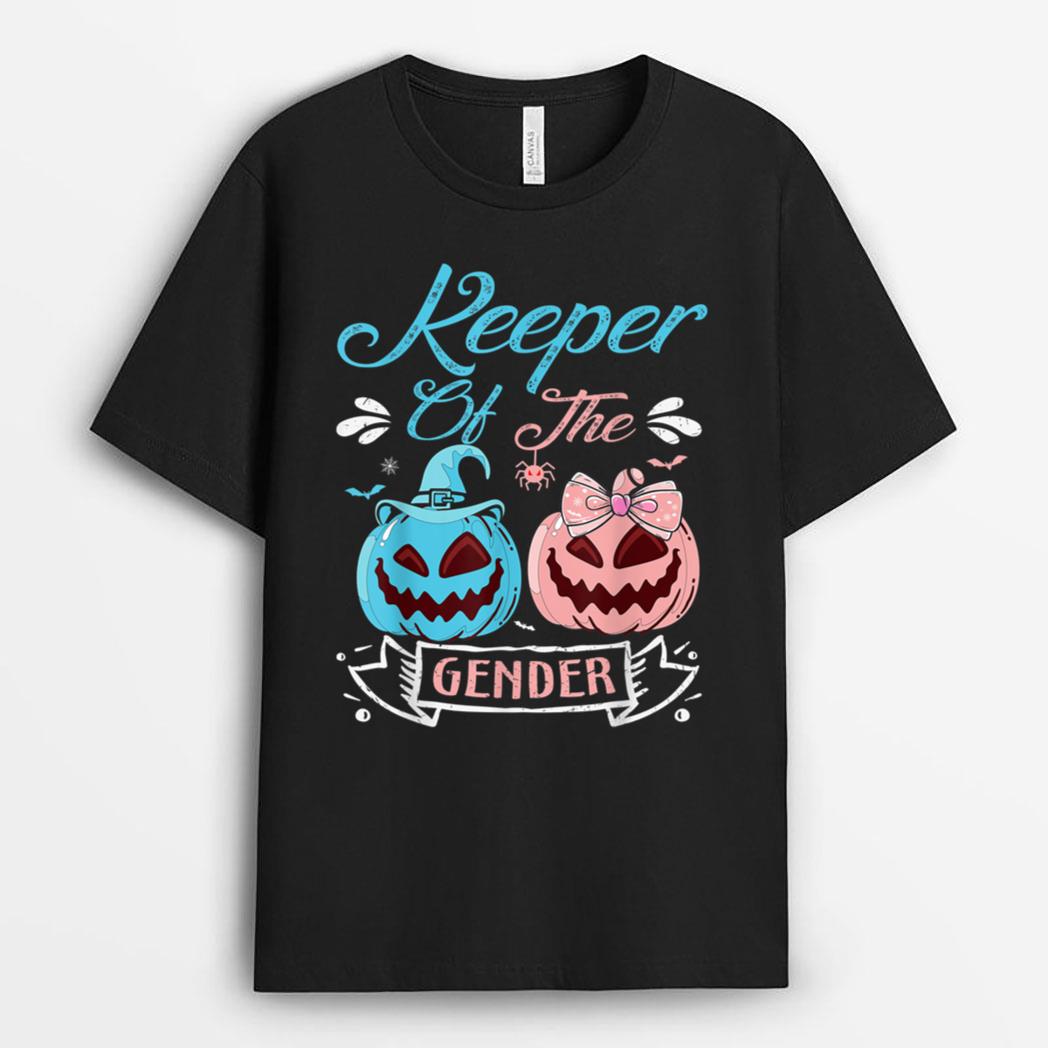 Keeper of the Gender Pumpkins In Blue And Pink - Party Idea T-Shirt