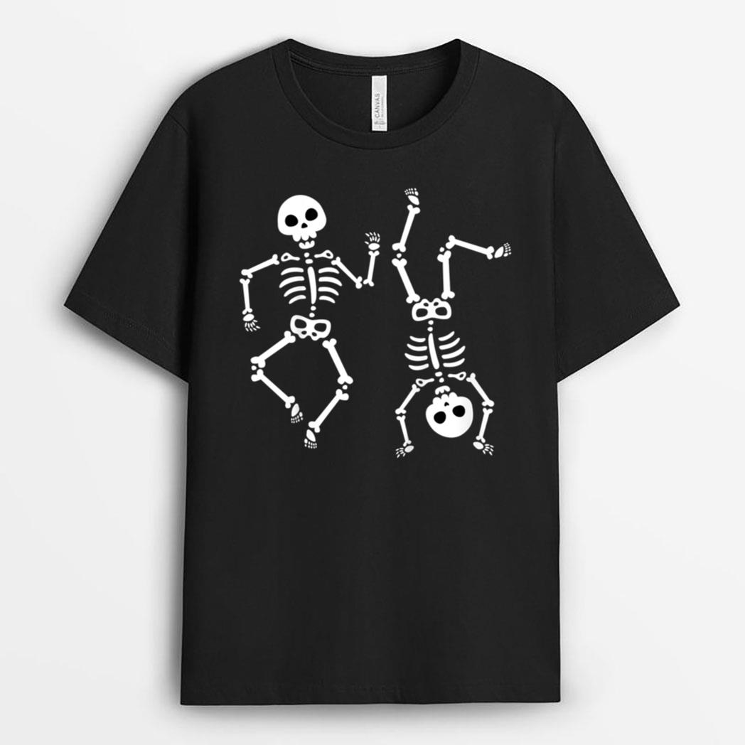 Kids Dancing Skeletons Halloween Shirt for Boy Girl Youth Toddler T-Shirt