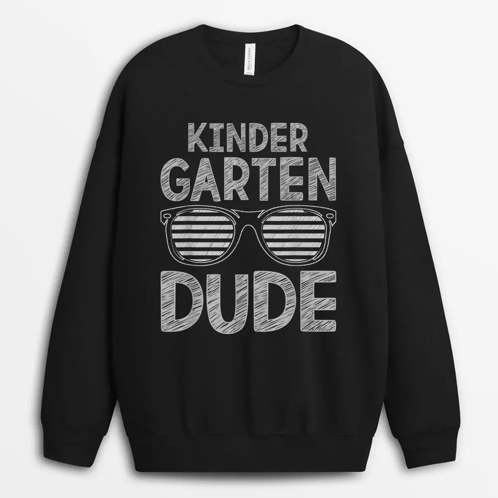Kindergarten Crew Back To School Crayon Teacher Student Sweatshirt - Black