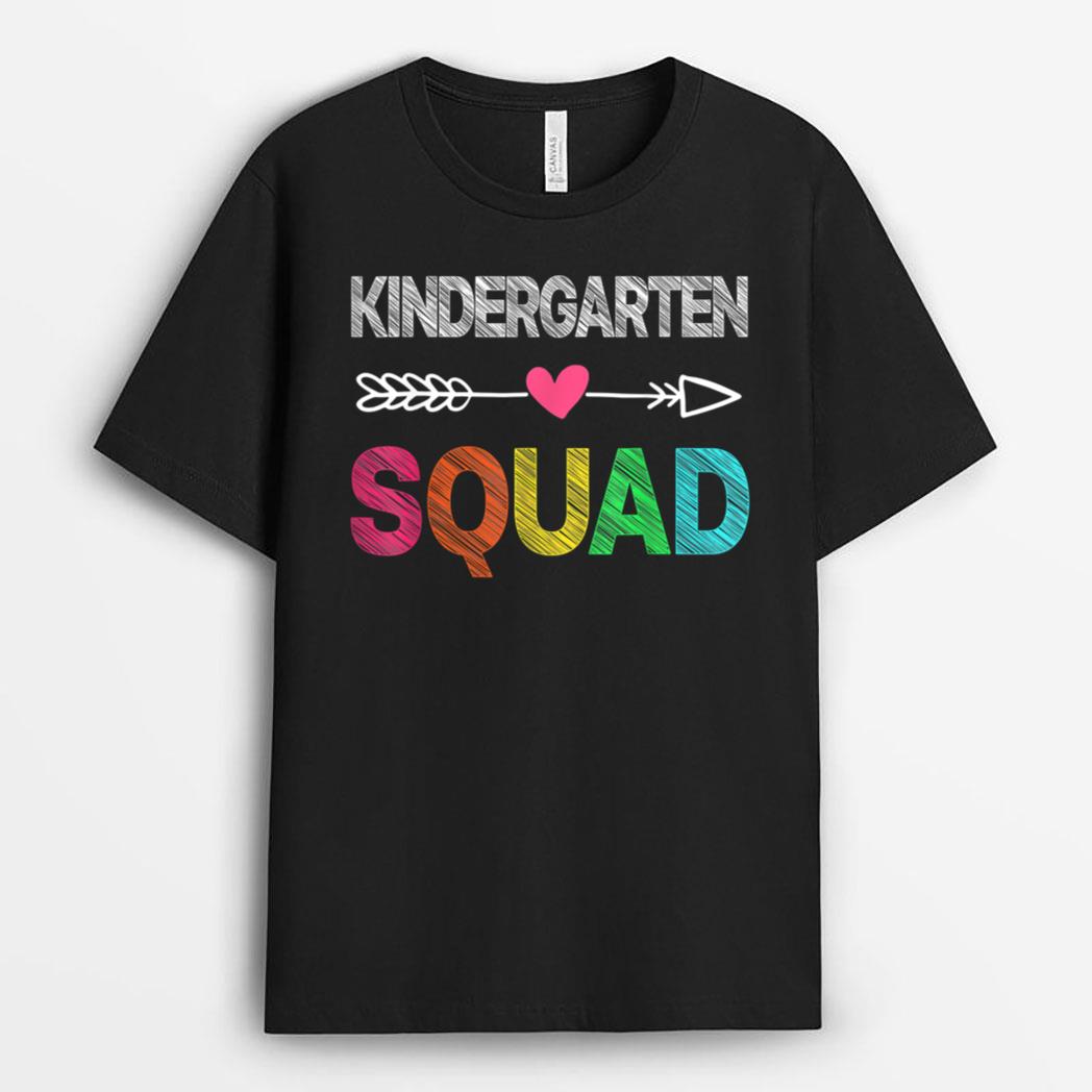 Kindergarten Squad First Day Of School Boys Girls Teacher T-Shirt