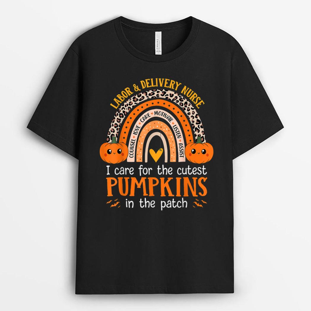 Labor and Delivery Nurse Halloween L&D Nurse Cutest Pumpkins T-Shirt