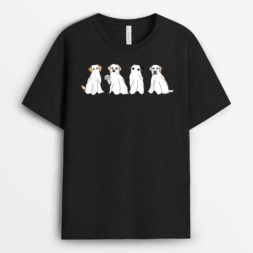 Labrador Golden Retriever Ghost Halloween Costume Dog Owner T-Shirt