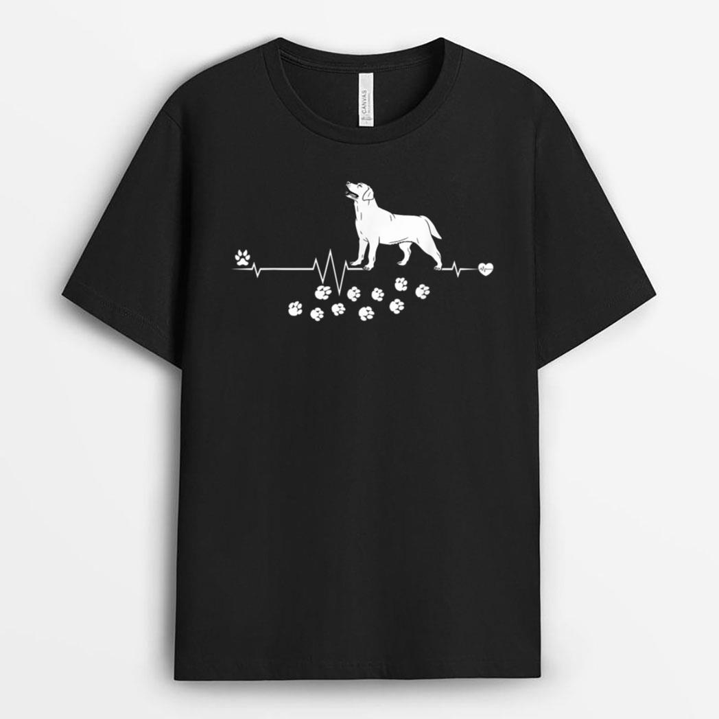 Labrador Retriever Dog Heartbeat Gift Dogs Breed T-Shirt