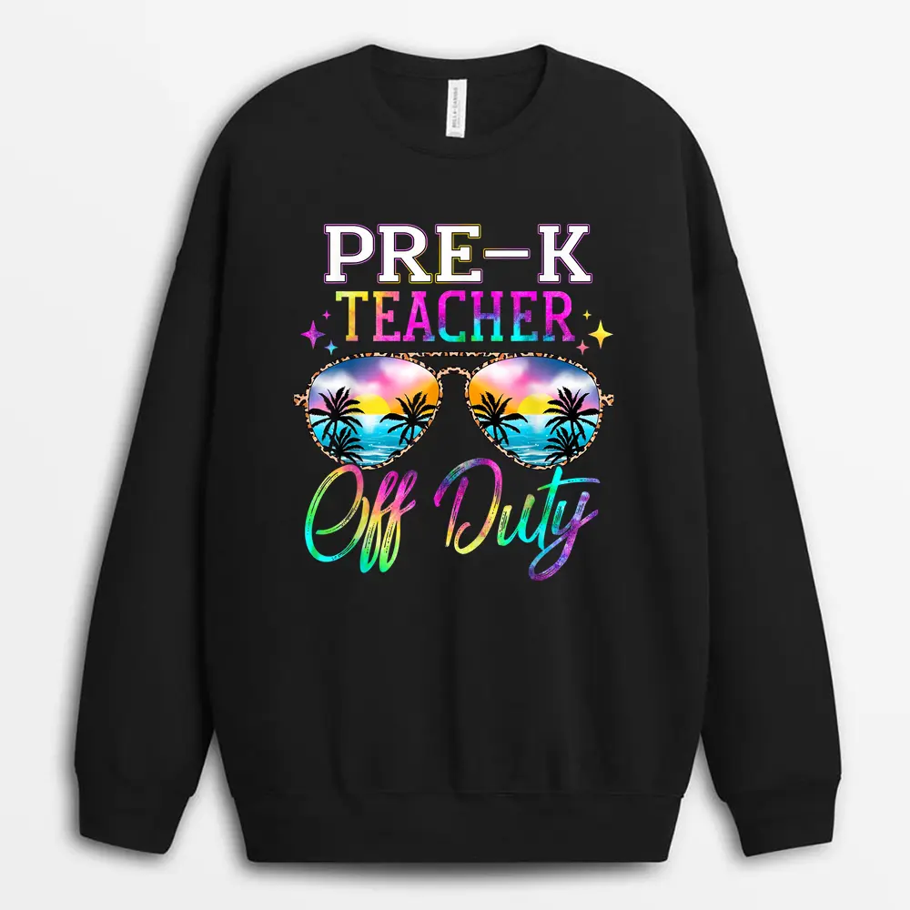Last Day Of School Peace Out Kindergarten Teacher Sweatshirt - Black