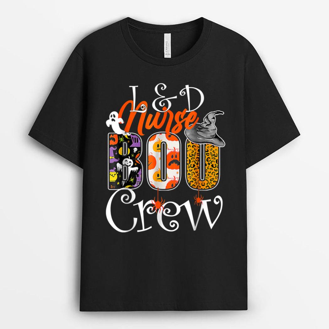 L&D Nurse Boo Crew Labor & Delivery Nurse Funny Halloween T-Shirt