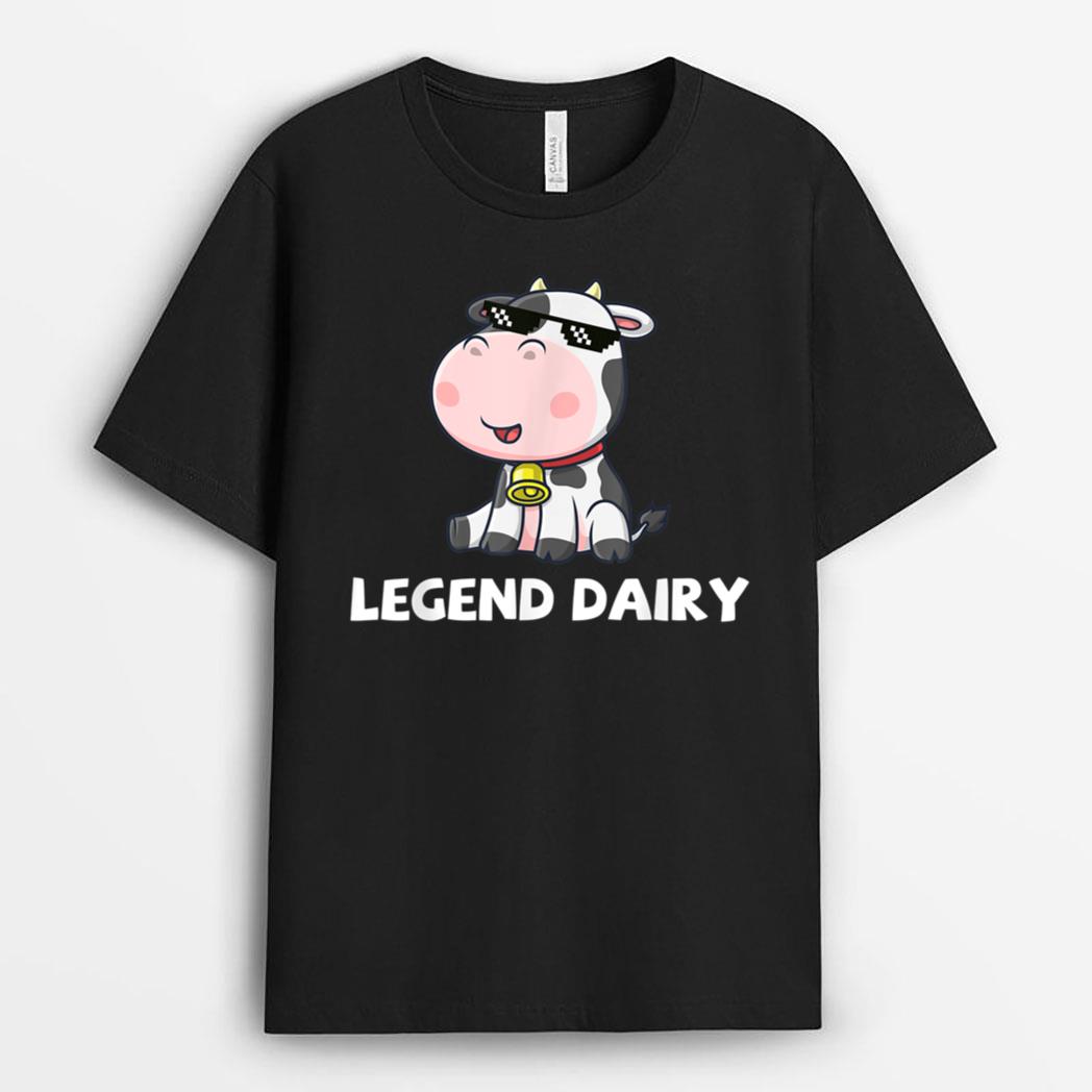 Legend Dairy Cow Farm Funny Cattle Farmer T-Shirt