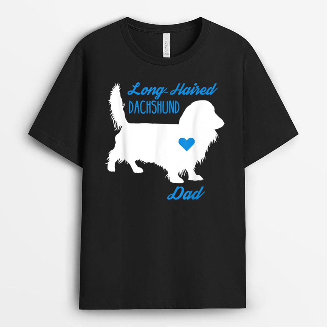 Long-Haired Dachshund Dad - Father's Day Wiener Dog T-Shirt